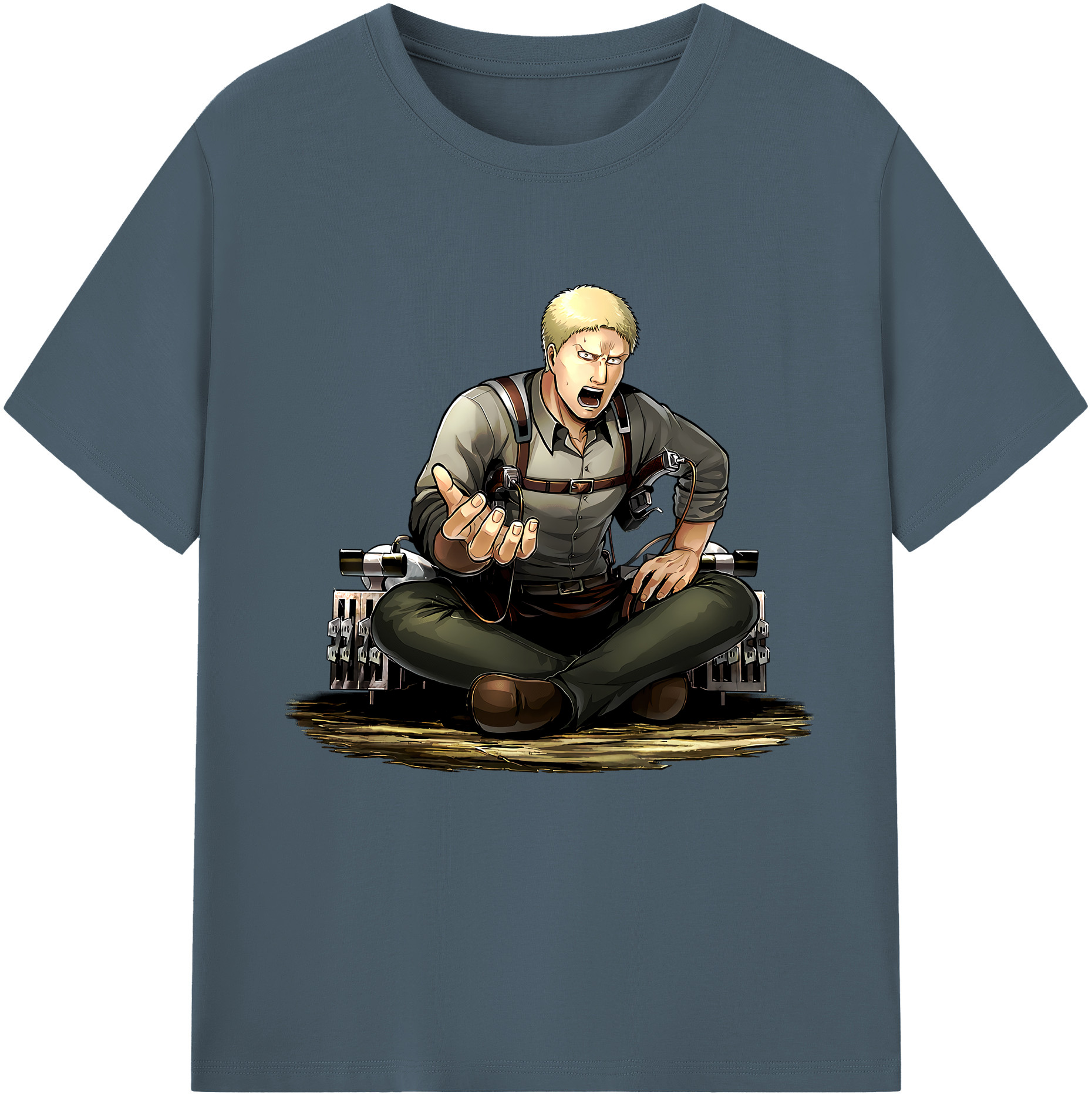 （画像用） 進撃の巨人 ライナー・ブラウン Attack on Titan Reiner Braun 綿100％半袖Tシャツ（フロントプリント）